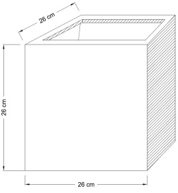 Donica Cube metalowa ozdoba ogrodowa rdzewiona P20 038