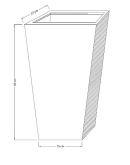 metalowa wysoka donica corten rdza