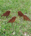 Wróbelek metalowa ozdoba ogrodowa corten rdzewiona 056